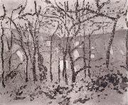 Camille Pissarro Wooded landscape at L-Hermitage,Pontoise painting